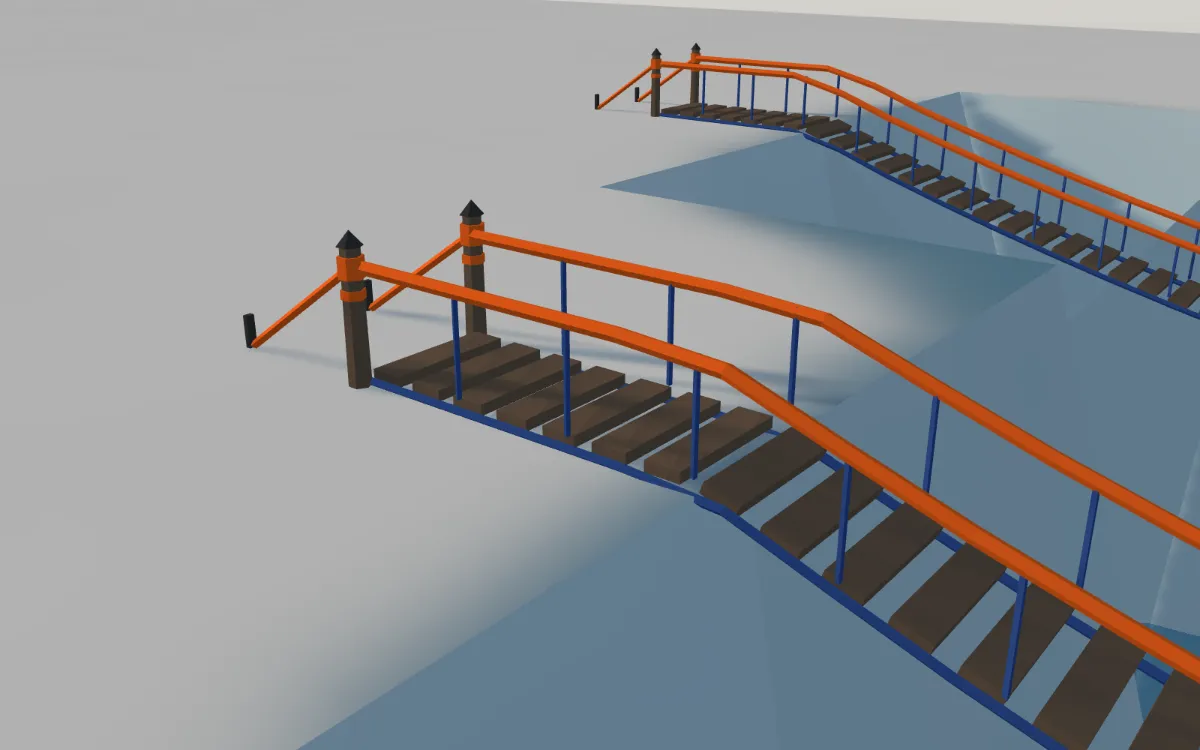 Crevasse Field swing bridge view