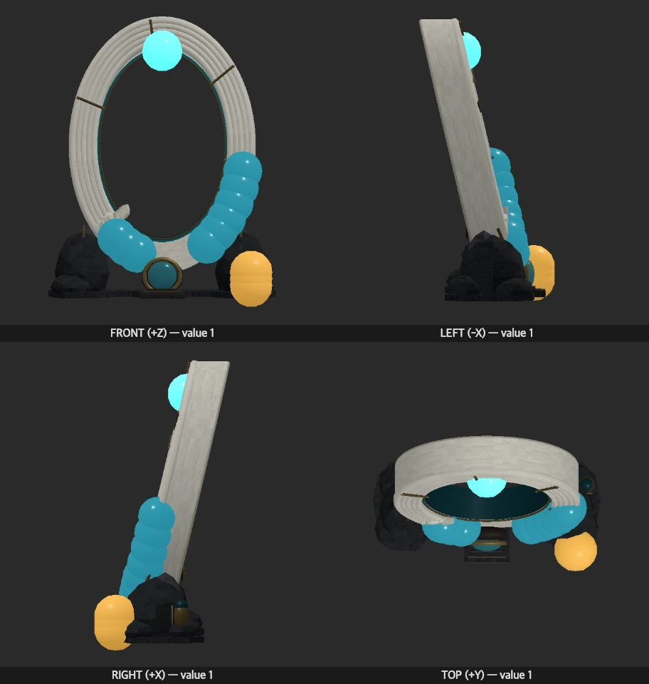 The Ear of the Abyss model elevations