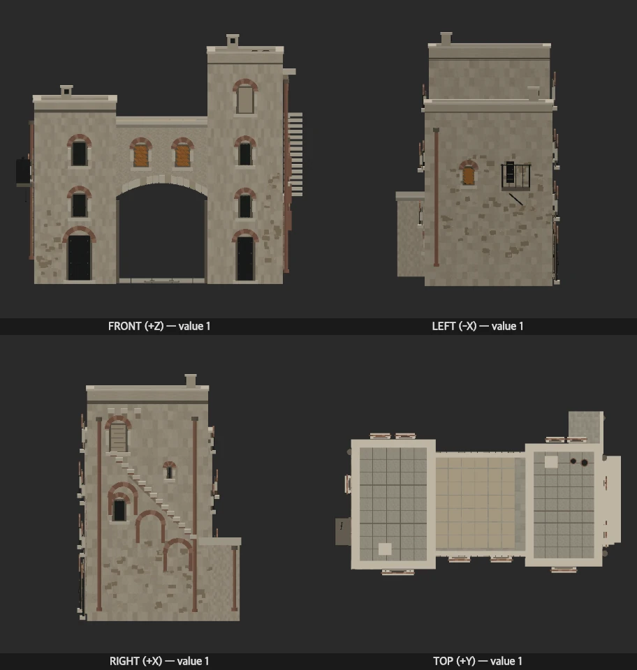 The Unfinished Inheritance model elevations