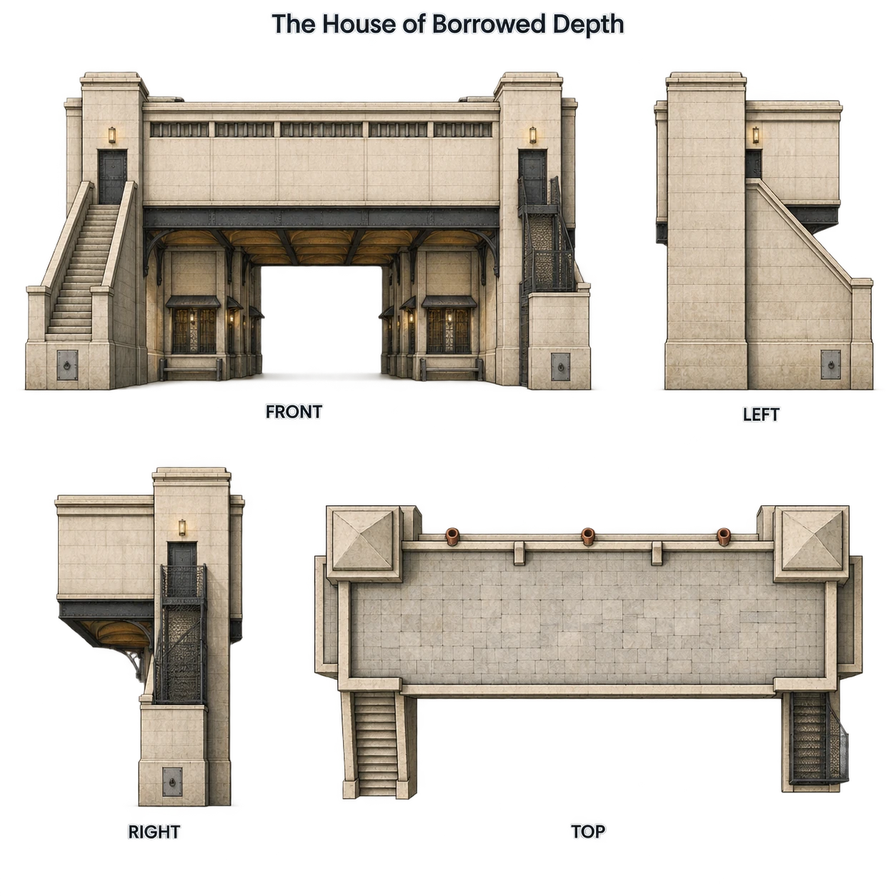 The House of Borrowed Depth concept sheet