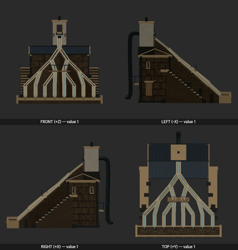 Eightfold Meltwater House model elevations