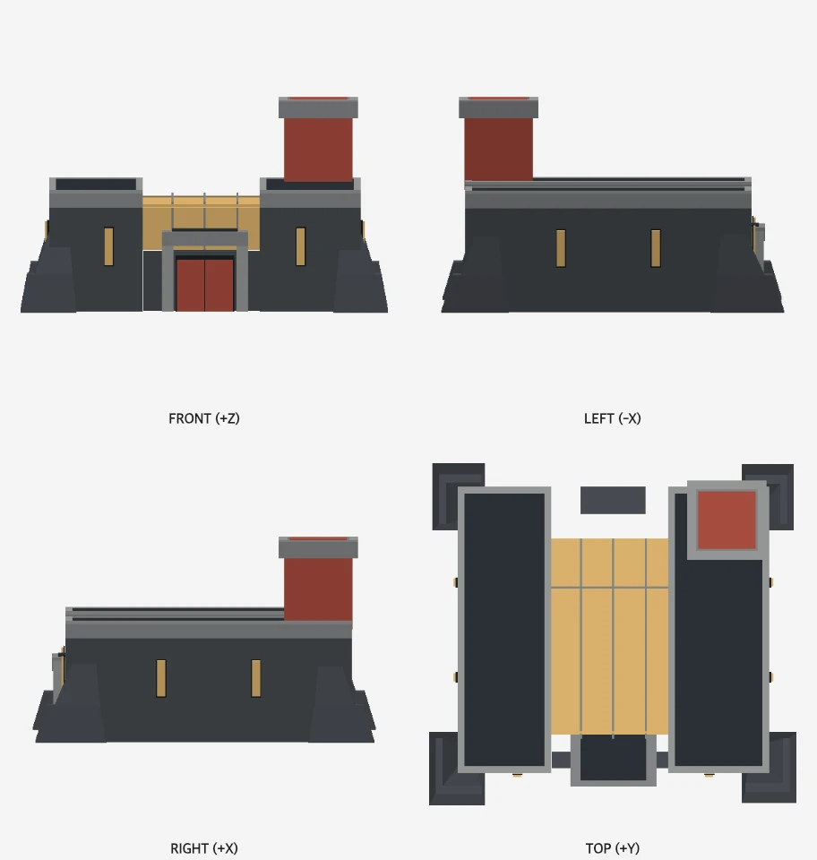 Communal Court model elevations